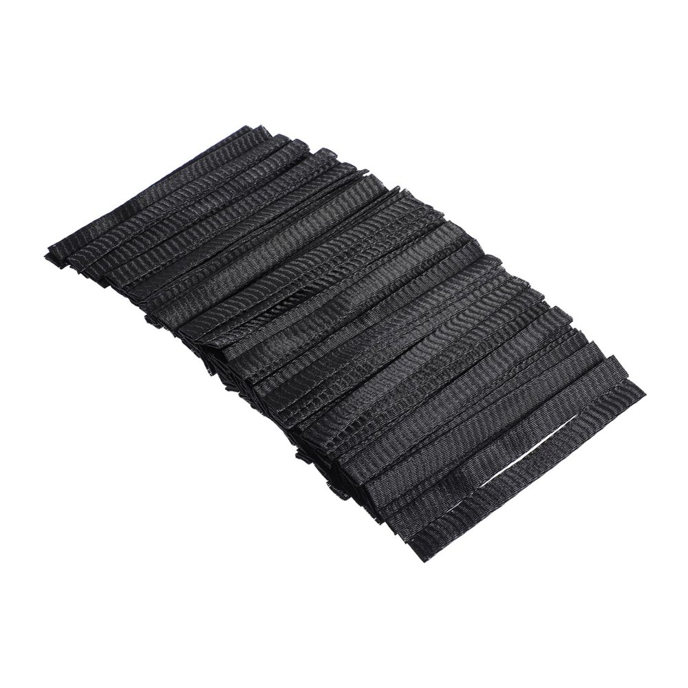 Baluue 100pcs Makeup Brush Mesh Protectors Durable Expandable Covers for Makeup Brushes Flexible and Space-saving Tool for Travel and Storage Black
