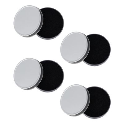 Baluue 4sets Sponge Makeup Cleaning Tool Set Activated Carbon Brush Scrubber for Eye Shadow Foundation Convenient Storage Quick Drying Cleaning for Makeup Brushes