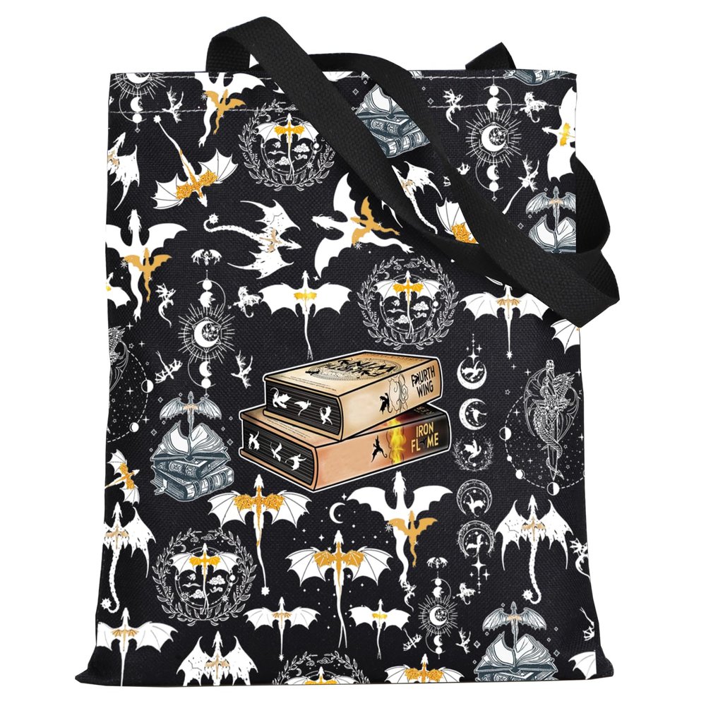 LEVLO 4th Wing Cosmetic Bag Dragon Rider Inspired Gift Iron Flame Dragon Rider Zipper Pouch Bag 4th Wing Bookish Merch (4Wing BT)