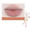 1 PC Fidoo Double Ends Lip Liner, 3 in 1 Velvet Smooth Lipstick With Sponge Brush & Built-in Sharpener, Silky Creamy Nude Brown Color Matte Lip Liner (04#, 0.2g) view 2