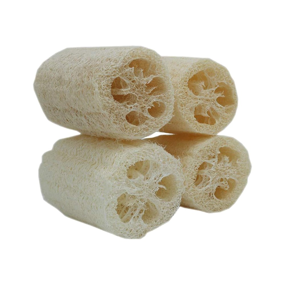4pcs Organic Loofah Sponge Natural Loofah Sponge Organic Loofah Organic Sponge Bathtub Shower Scrubbing Kitchen Cleaning