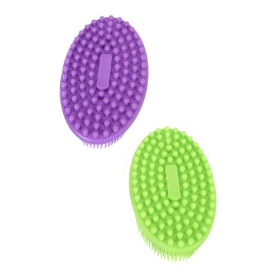 Baluue 2pcs Silicone Bath Brush Scalp Scrubber Exfoliator Skin Scrubber Brush Head