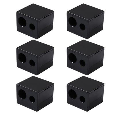 Baluue 6pcs Dual Cosmetic Pencil Sharpener for Eyebrow and Lip Liner Portable Makeup Tool for Precise Shaping Efficient Eyeliner Sharpener Unique Design for Travel and Daily Use
