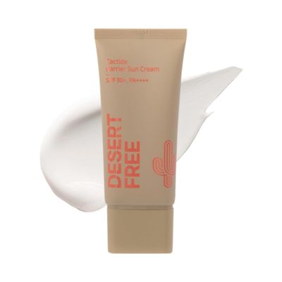 DesertFree Broad Spectrum Sunscreen SPF 50 with Aloe Vera & Vitamin E - Lightweight, Non-Greasy, Water-Resistant, Suitable for All Skin Types - 50ml