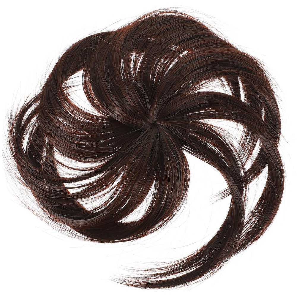 Outanaya Hair Bangs Piece for Women Seamless Straight Clip Bangs Extension Natural Brown Hair Replacement Piece Easy to Use for Face Shapes