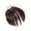 Outanaya Hair Bangs Piece for Women Seamless Straight Clip Bangs Extension Natural Brown Hair Replacement Piece Easy to Use for Face Shapes view 2