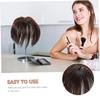 Outanaya Hair Bangs Piece for Women Seamless Straight Clip Bangs Extension Natural Brown Hair Replacement Piece Easy to Use for Face Shapes view 4