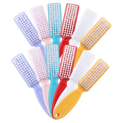 minkissy 24pcs Ergonomic Handle Grip Nail Brushes Portable Fingernail Scrub Cleaning Tools for Manicure for Home Salon Nail Shop Supplies Multi-use for Hands Toes