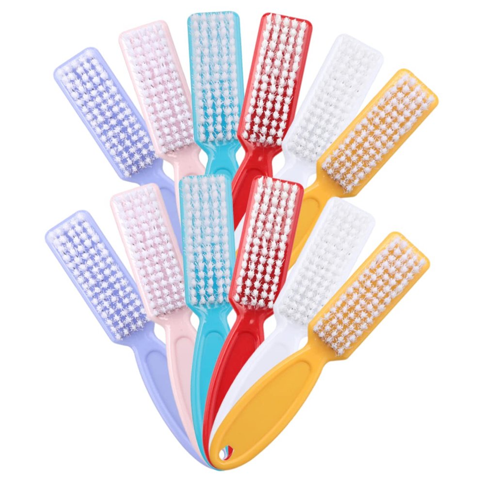 minkissy 24pcs Ergonomic Handle Grip Nail Brushes Portable Fingernail Scrub Cleaning Tools for Manicure for Home Salon Nail Shop Supplies Multi-use for Hands Toes