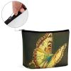 RKJVB Flying Golden Butterfly Makeup Bag for Women Portable Cosmetic Bag Waterproof Toiletry Bag Storage Bag Large Makeup Pouch Aesthetic Handheld Makeup Bag for Travel Work view 4