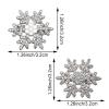 12PCS Rhinestone Snowflake Hair Clips, Mini Pearl Hair Barrettes, Christmas Hair Clips for girls, Small Silver Metal Alligator Clips for Long Thick Hair Christmas Snowflake Hair Accessories for Women view 2