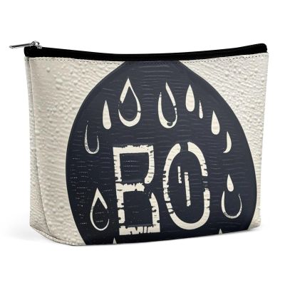 RKJVB Water Droplet Contour Makeup Bag for Women Portable Cosmetic Bag Waterproof Toiletry Bag Storage Bag Large Makeup Pouch Aesthetic Handheld Makeup Bag for Travel Work