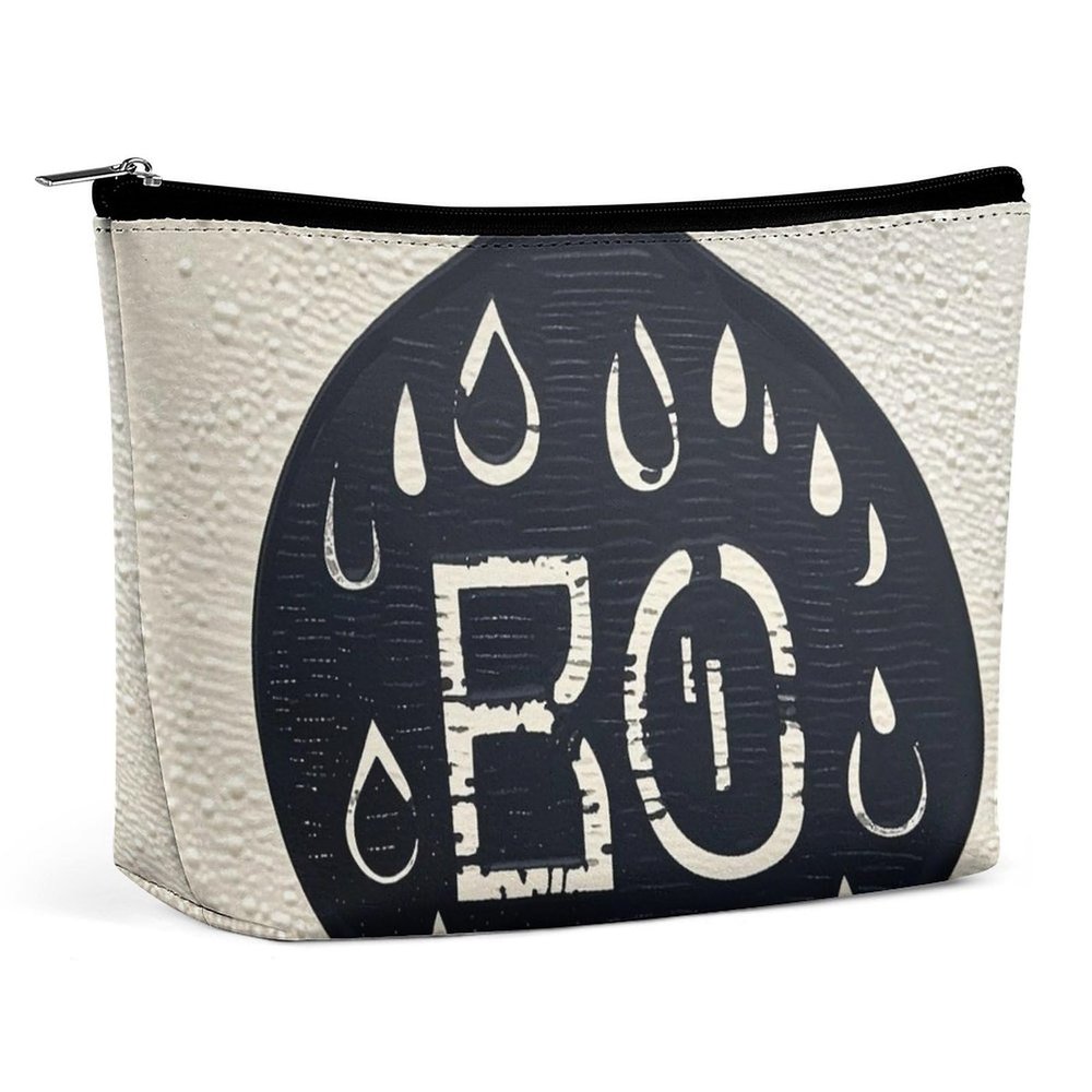 RKJVB Water Droplet Contour Makeup Bag for Women Portable Cosmetic Bag Waterproof Toiletry Bag Storage Bag Large Makeup Pouch Aesthetic Handheld Makeup Bag for Travel Work