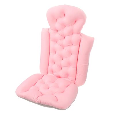 Anneome Bath Pillow for Bathtub Ergonomic Neck and Back Support Quick Dry Material for Comfortable Relaxation Any Tub Cherry