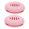 FRCOLOR 2pcs Makeup Blender Sponge Holder Beauty Sponge Holder Silicone Makeup Storage Case Travel Case Organized Beauty view 1