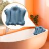 Fxzqgnh Inflatable Bath Pillow, Quick-Drying Bath Pillow, Non-Slip Bath Cushion for Swimming Pool, Bathroom, Home, SPA, Blue view 4