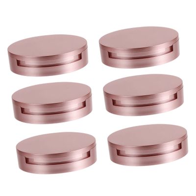 Baluue 5pcs Double Layer Eyelash Case Box Mirror Round Rose Gold Design for Organizing Faux Lashes Travel Storage for Women Includes Lash Holder and Paper Cards