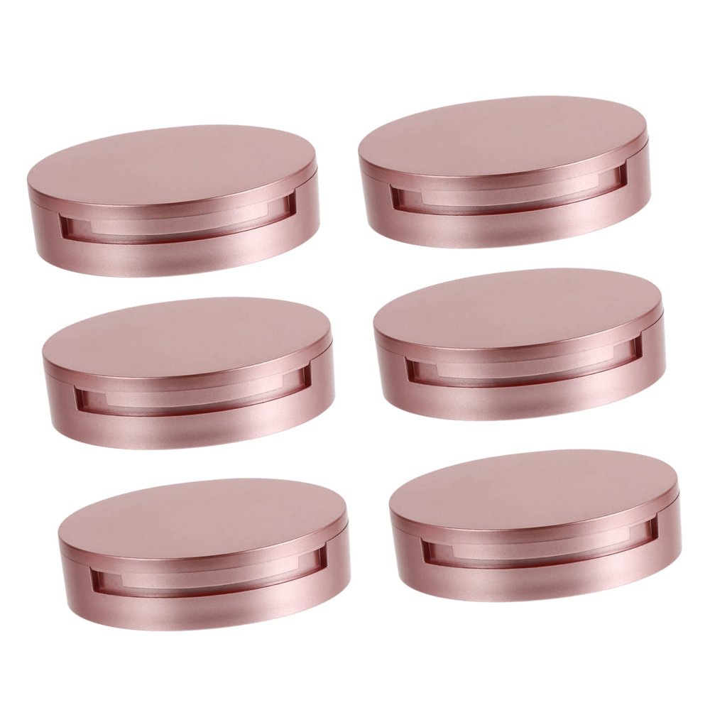 Baluue 5pcs Double Layer Eyelash Case Box Mirror Round Rose Gold Design for Organizing Faux Lashes Travel Storage for Women Includes Lash Holder and Paper Cards
