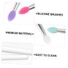 Baluue 6pcs Silicone Eye Shadow Brush Sequined Design for Precise Application Makeup Tools for Beginners and Professionals for view 3