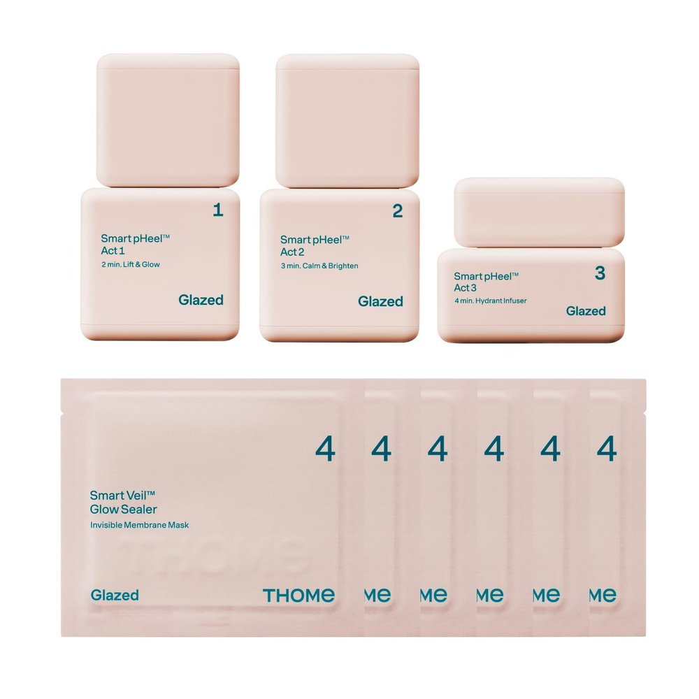 THOME G-Peel Program Full Kit (6 Sheets) | Low-Irritating AHA BHA PHA Exfoliating Facial Kit with Niacinamide | Deep Moisture Plumper