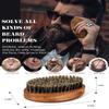Bituemly Beard Brush, Stocking Stuffers Boar Bristle Beard Brush for Men and Mustache Scissors Facial Hair Grooming Kit, Detangles Boars Hair Styling Beard Tool, Christmas Gift for Boyfriend Husband view 4