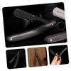 IWOWHERO Sturdy Wood Knife Stand Stainless Steel Barber Tools Holder Men Shaving Kit Manual Razor for Men view 3