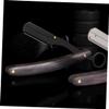 IWOWHERO Sturdy Wood Knife Stand Stainless Steel Barber Tools Holder Men Shaving Kit Manual Razor for Men view 4