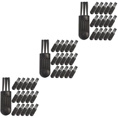 Healeved 3sets Travel Electric Shaver Brush Razor Cleaning Brush Lightweight Non-Slip Handle 100pcs*3
