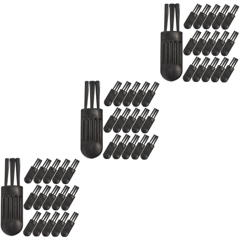 Healeved 3sets Travel Electric Shaver Brush Razor Cleaning Brush Lightweight Non-Slip Handle 100pcs*3