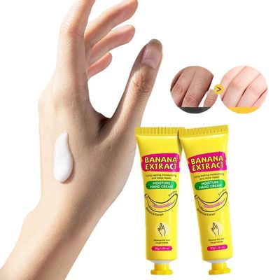 Banana Hand Cream Daily Moisturizing Floral for Dry, Cracked Hands (1.06Oz)  Healing Non-Greasy Crme for Women or Men with Dry or Sensitive (2pcs)