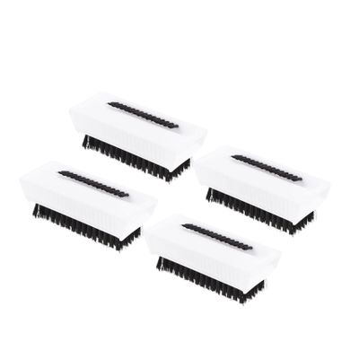 HAPINARY 4pcs Fingernail Scrubbers Hand Cleaning Brush Nail Scrub Nail Brush for Grout Easy to Carry Store Soft Bristles Abs Material