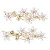 Baluue 2pcs Pearl Floral Hairpins Elegant Bridal Hair Accessories for Weddings Parties Daily Wear Delicate Pearl Design for Women and Girls view 1