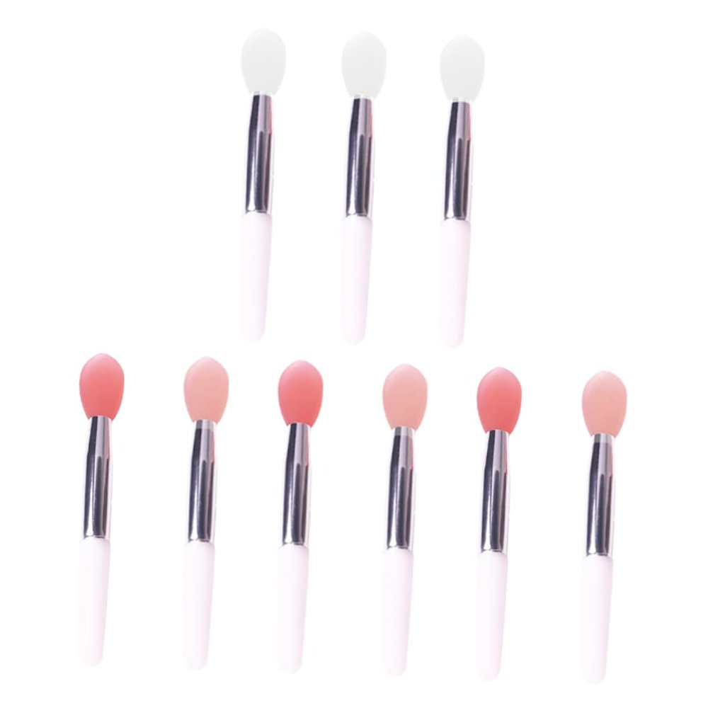 Baluue 9pcs Silicone Lip Brush for Makeup Application Professional Lip Brush for Home Salon Use Travel-friendly Design Suitable for Beginners and Experts