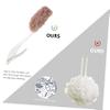 Baluue 2pcs Handle Bath Body Cleaning Brush Exfoliating Shower Scrubber for Skin Care Random Color for Full Body Cleaning and Massage view 4