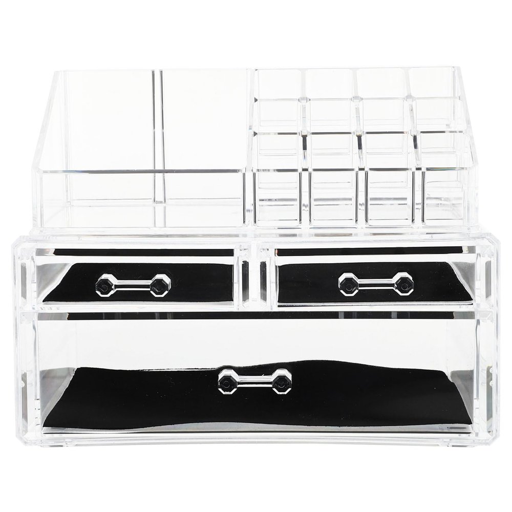 Baluue 1pc Desktop Makeup Organizer Box Storage Holder Drawer for Cosmetics Beauty Supplies and Vanity Bathroom and Bedroom