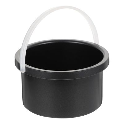 FOYTOKI 1pc Wax Melting Inner Pot Black Aluminum Bowl for Hair Removal High Temperature Resistant Wax Melting Tool Convenient Container for Types