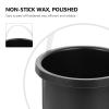 FOYTOKI 1pc Wax Melting Inner Pot Black Aluminum Bowl for Hair Removal High Temperature Resistant Wax Melting Tool Convenient Container for Types view 3