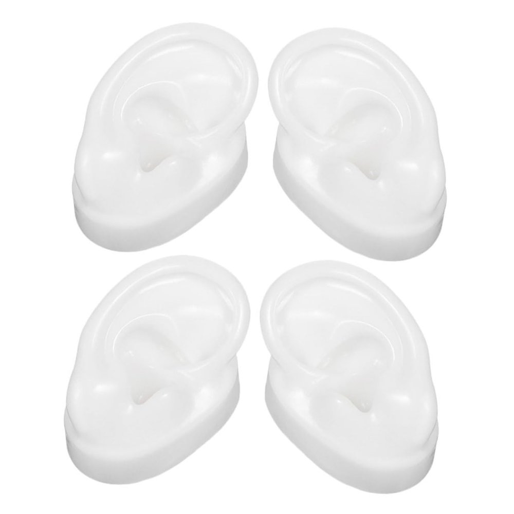 FOMIYES 2pair Professional Piercing Practice Ear Model Silicone Training for Ear Piercing Professionals