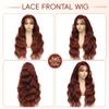 Hiyoker 30 Inch Reddish Brown Lace Front Wigs Human Hair Pre Plucked Body Wave Human Hair Wig 13x4 HD Lace Frontal Wigs Human Hair 200 Density Reddish Brown Glueless Wig view 4