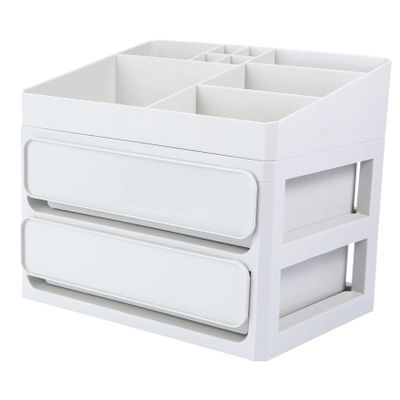 Baluue 1pc Creative Capacity Makeup Organizer Chic Multi-drawer Cosmetics Storage Case for Home Vanity Plastic Design for Easy Organization