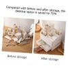 Baluue 1pc Creative Capacity Makeup Organizer Chic Multi-drawer Cosmetics Storage Case for Home Vanity Plastic Design for Easy Organization view 4