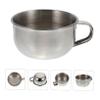VINTORKY Shaving Bowl Handle Shaving Soap Bowl for Men Stainless Steel Simple Elegant view 2