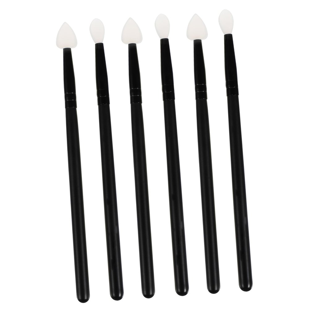 Baluue 6pcs Silicone Makeup Brush for Precision Application Lip and Eyeshadow Brushes for for Home and Salon Skin-friendly Materials