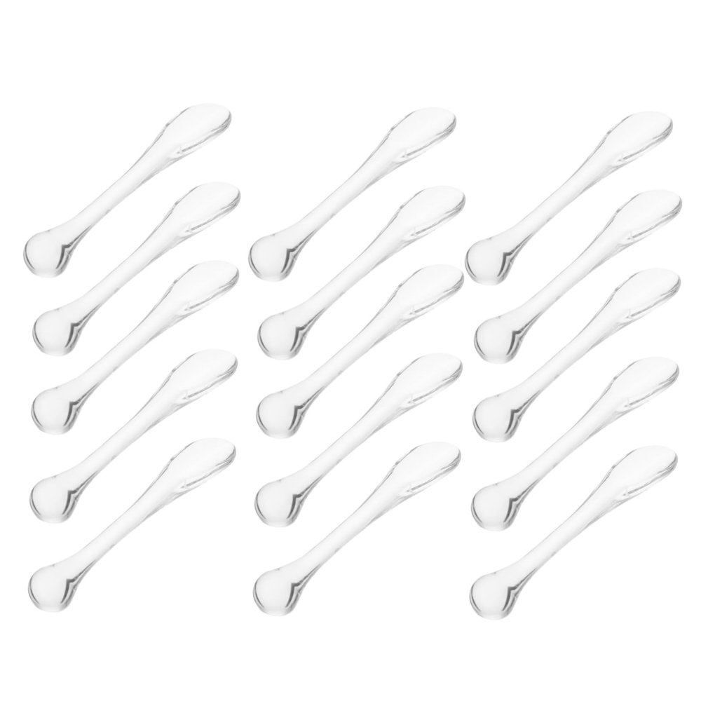 BIUDECO 15pcs Mini Makeup Spoons Acrylic Facial for Clay Mask Makeup Spatula for Skincare