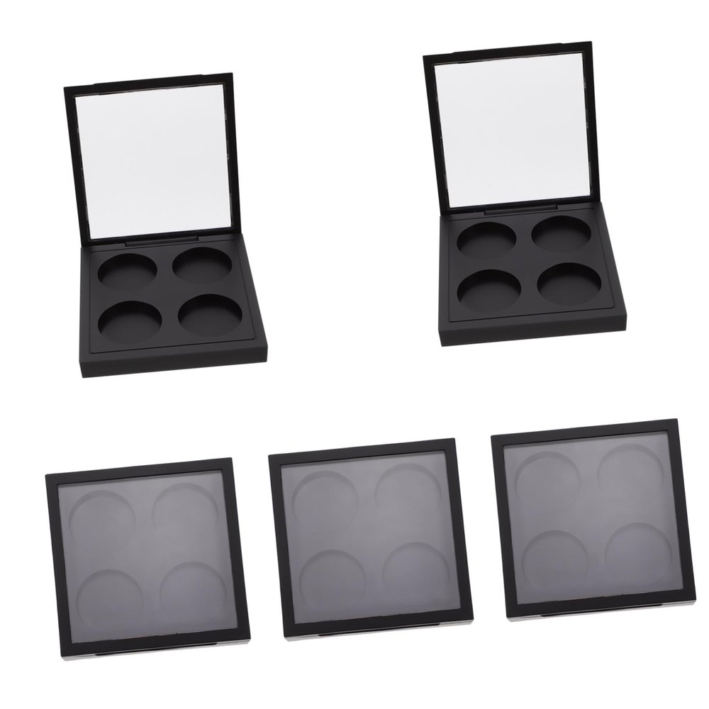 Baluue 5pcs Magnetic Empty Eyeshadow Storage Boxes Cover Compact Makeup Palette for Travel and Daily Use Lightweight and Design