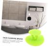Baluue 4pcs Silicone Face Scrubbers Brushes for Deep Cleaning Soft and Elastic Facial Exfoliators Green Red Orange for Home and Travel Use view 3