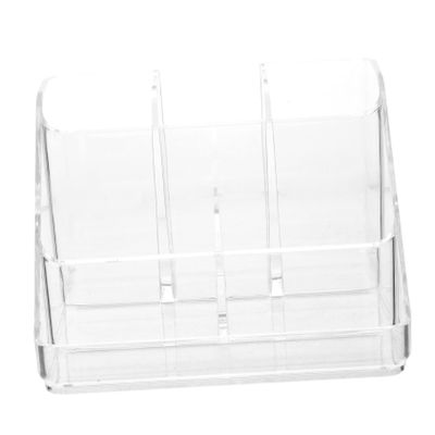 Baluue Acrylic Makeup Storage Organizer Multi Grids Transparent Cosmetic Display Box for Vanity and Bathroom Stylish Makeup Holder for Brushes and Accessories and Elegant Design