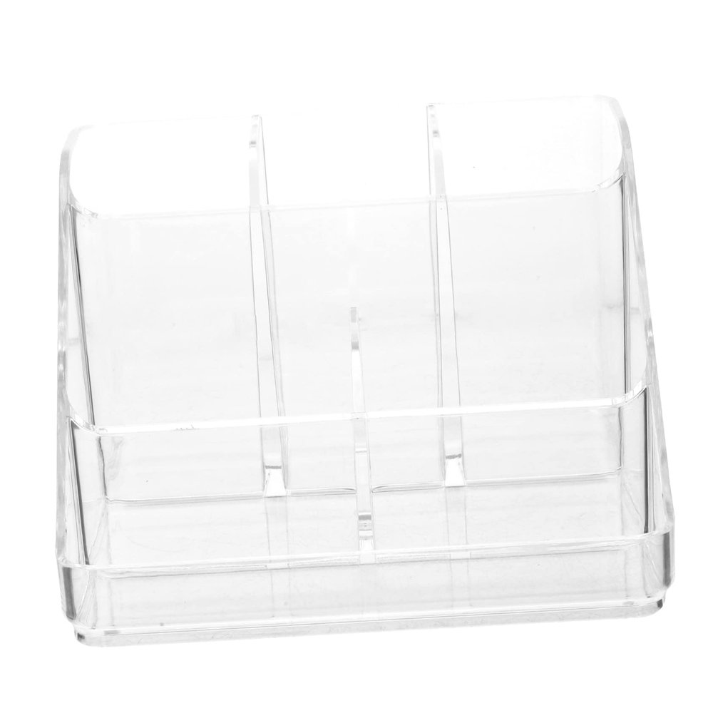 Baluue Acrylic Makeup Storage Organizer Multi Grids Transparent Cosmetic Display Box for Vanity and Bathroom Stylish Makeup Holder for Brushes and Accessories and Elegant Design