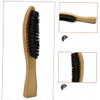 Gogogmee 2pcs Handle Beard Brush Portable Handle Grooming Tool for Beard Cleaning Barber Shop Solid for Easy Use and Care view 3