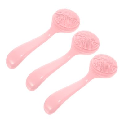 Baluue Face Brush Set 3pcs Handheld Cleansing Brush Silicone Face Scrubber Tool